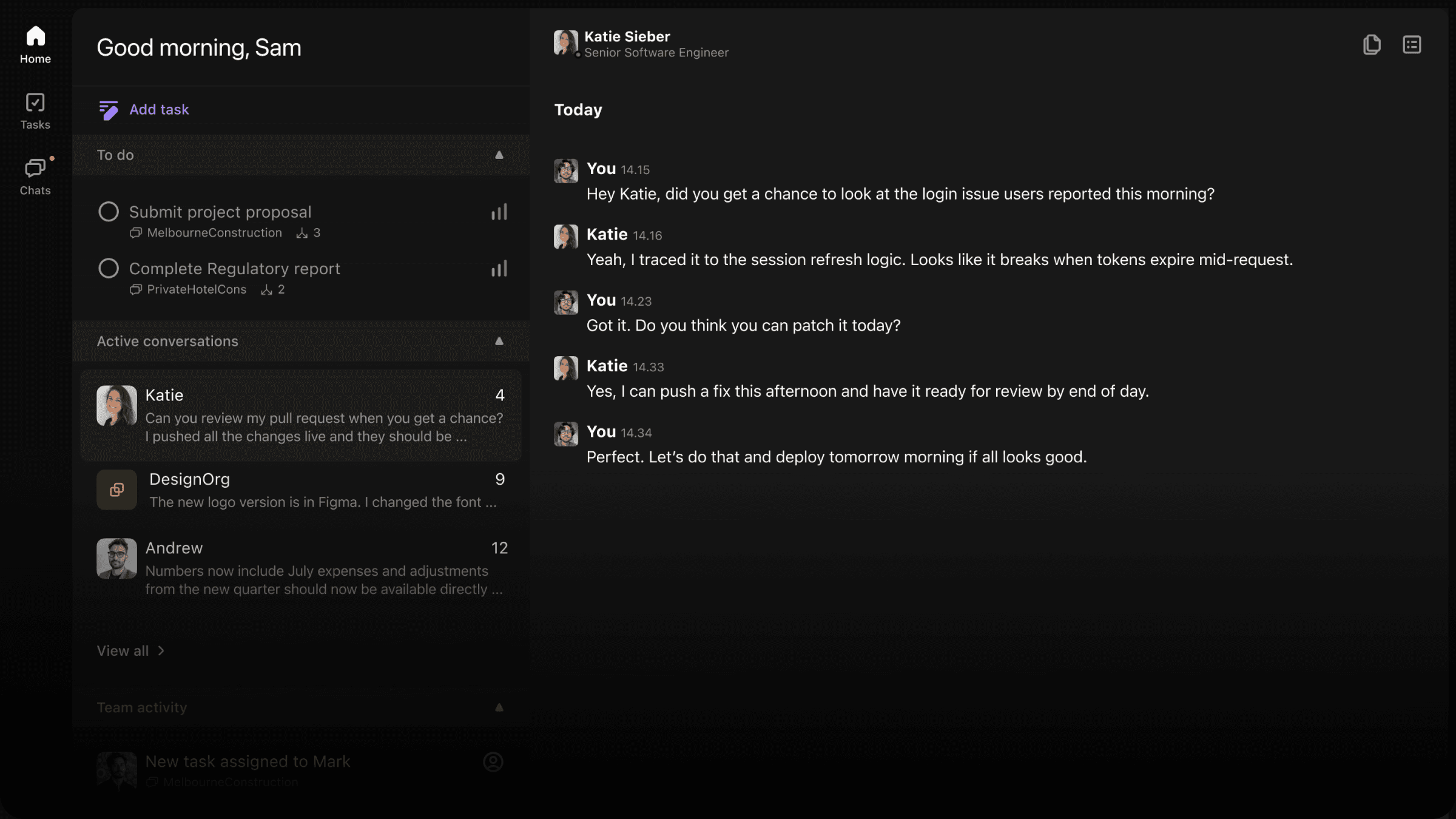 Product Screenshot - Chat View