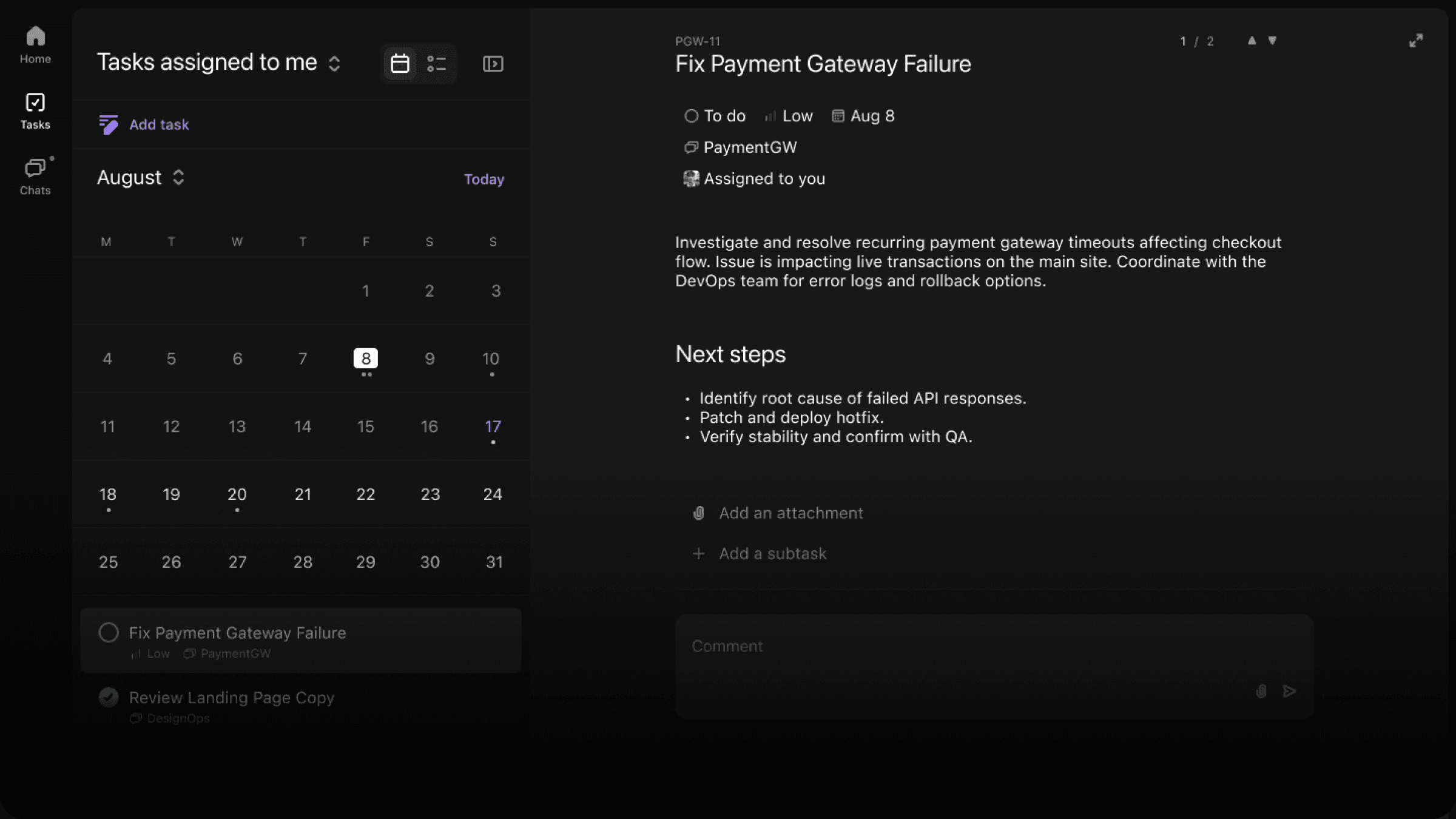 Convoe calendar view