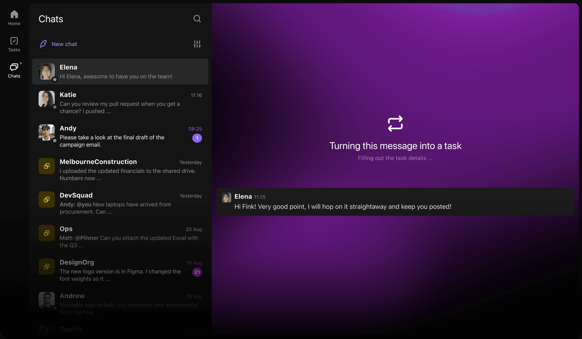 Chat Interface Screenshot